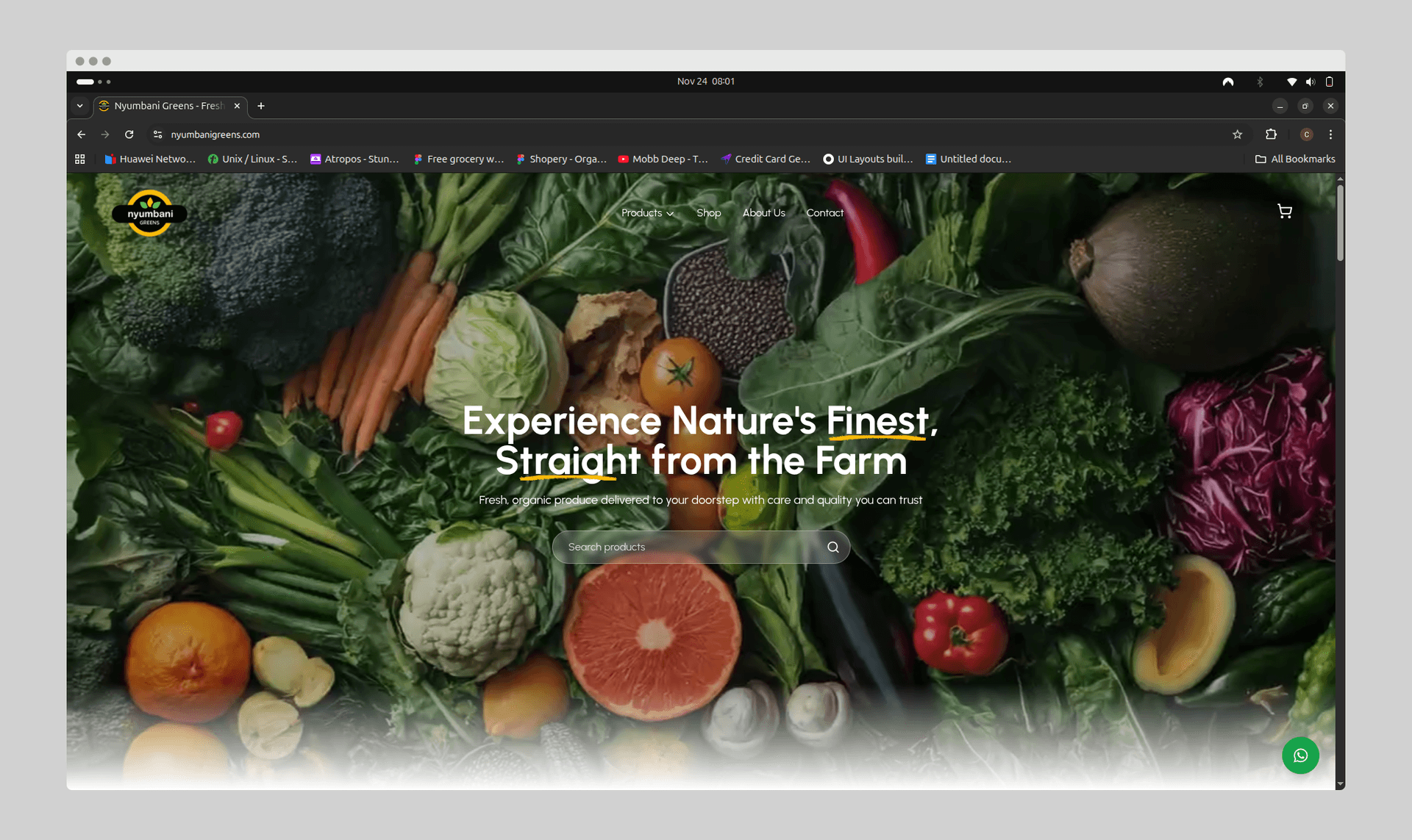 Nyumbani Greens - Organi greens Ecommerce